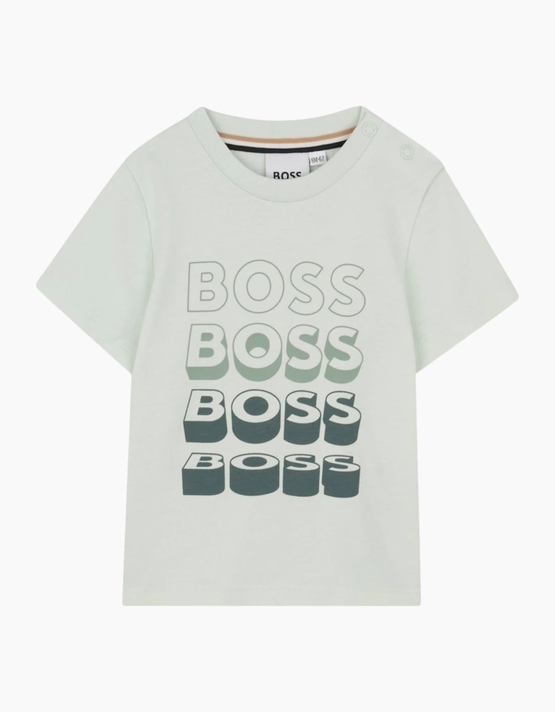 Boys Mint Green Logo Top