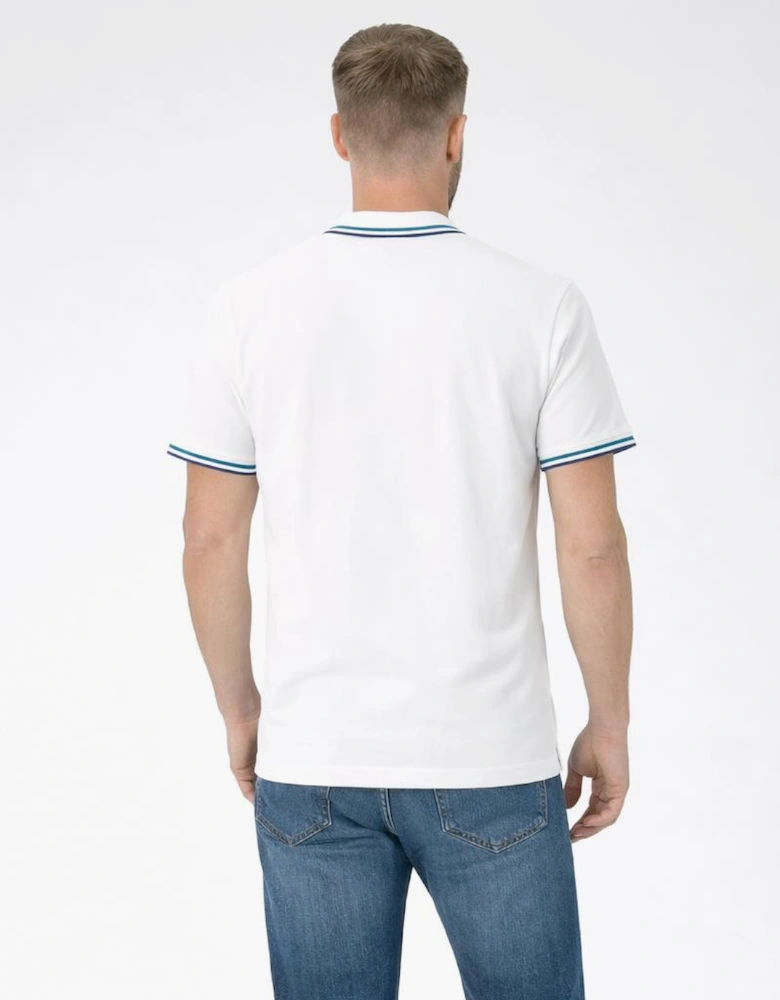 Twin Tipped Polo Shirt Snow White/Deep Mint/Soho Eclipse