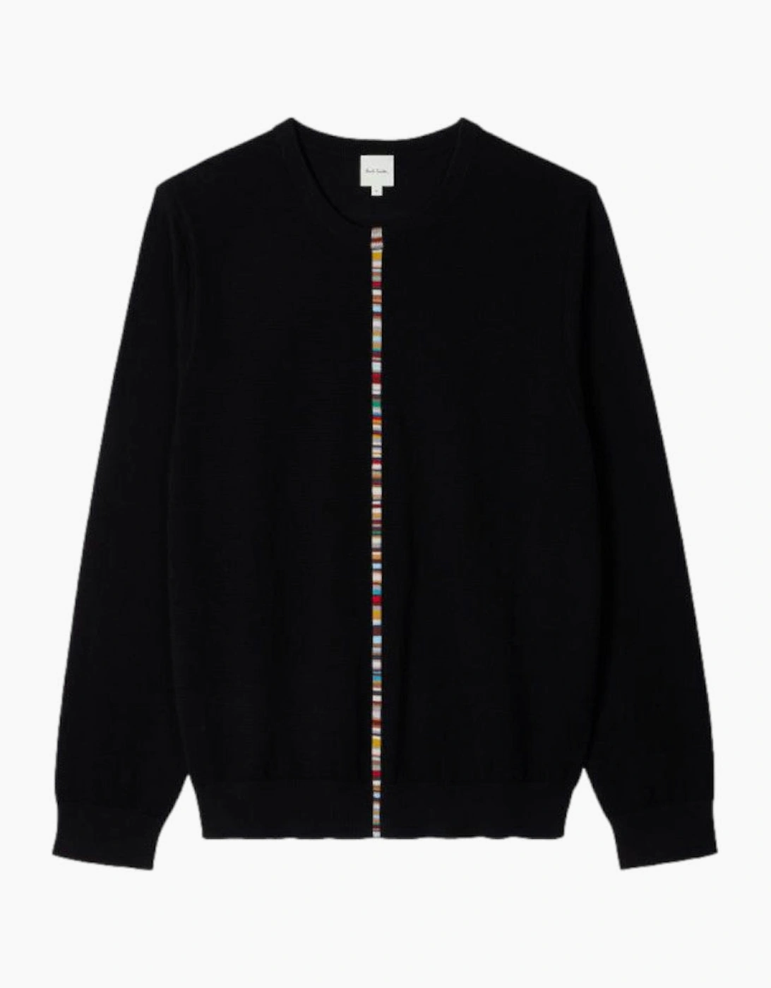 Multi Stripe Crew Neck Sweater 79 BLACK, 2 of 1