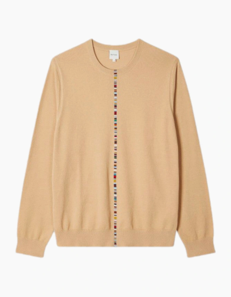 Multi Stripe Crew Neck Sweater 14 Ochre