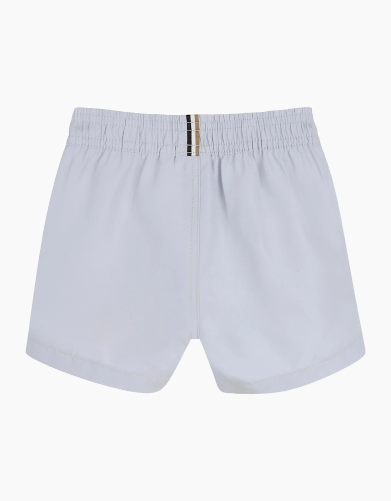Boys Pale Blue Logo Swim Shorts
