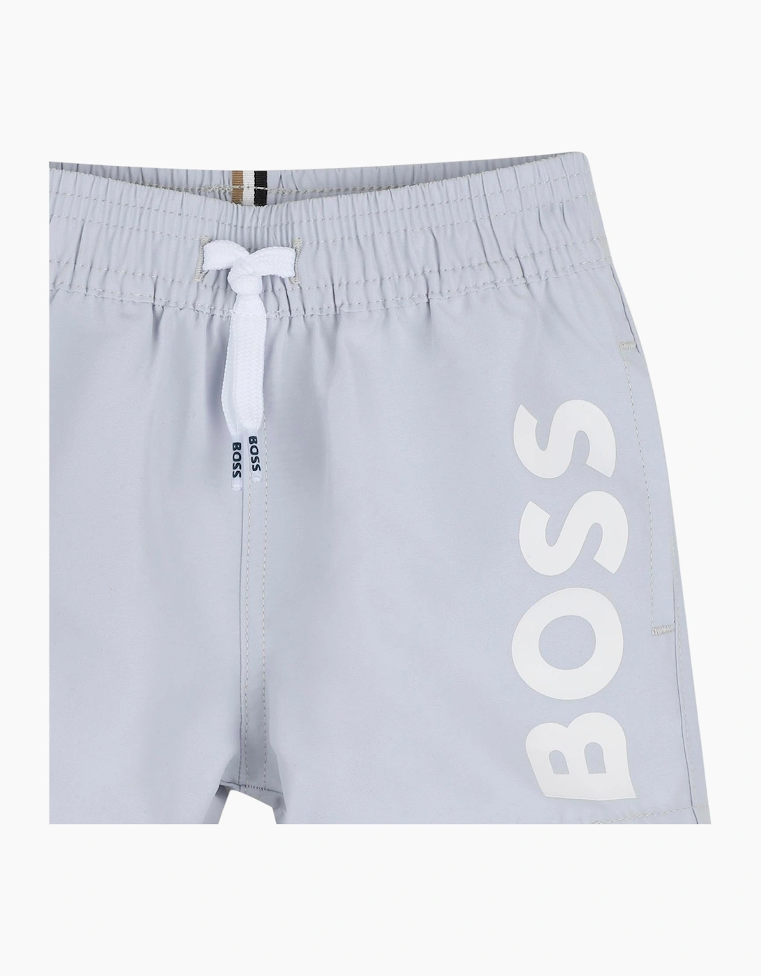 Boys Pale Blue Logo Swim Shorts