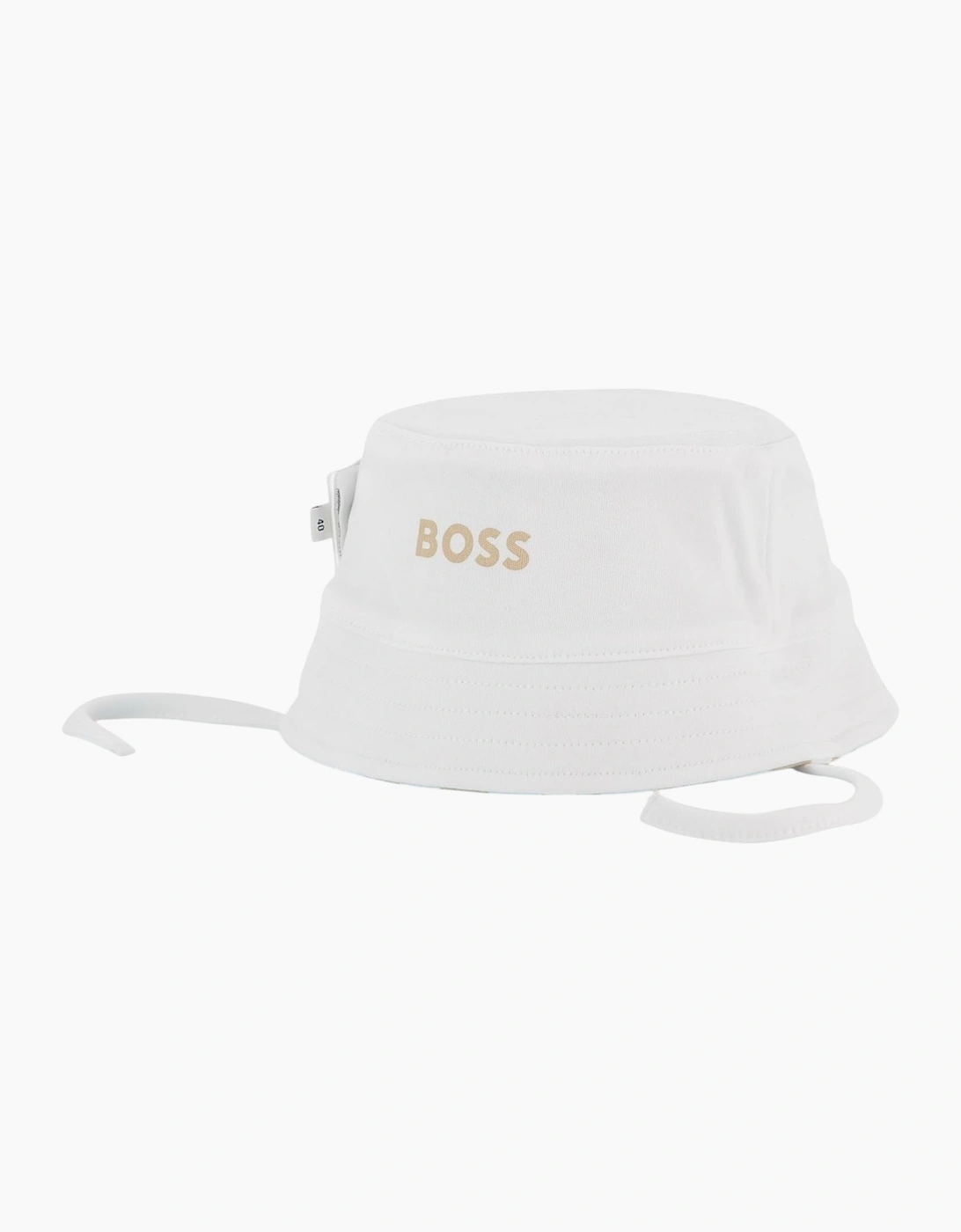 Boys Beige and White Stripe Sun Hat