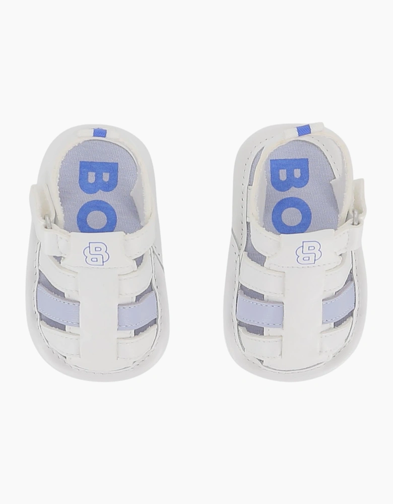 Boys Pale Blue and White Pre Walker Sandals