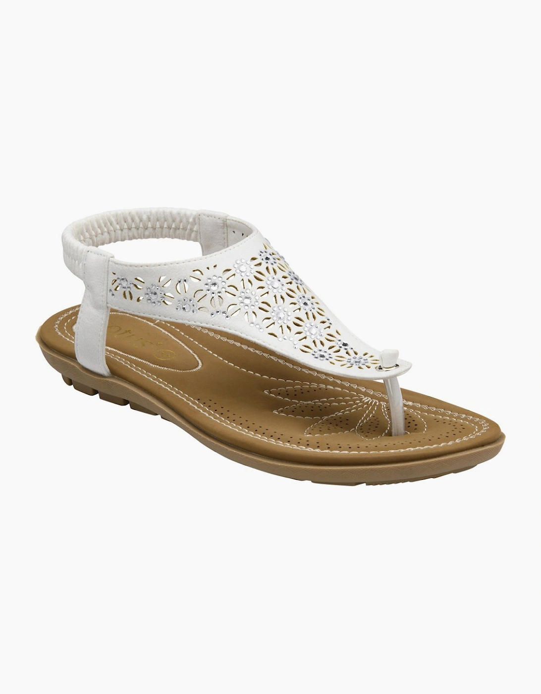 Lotus Women's White Vena Sandals Colour: : Size 3 - Image 2