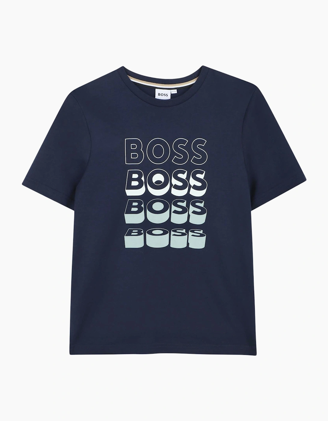 Boys Navy Blue Logo Top, 4 of 3