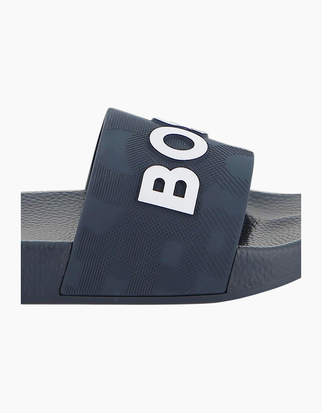 Boys Navy Blue Logo Sliders