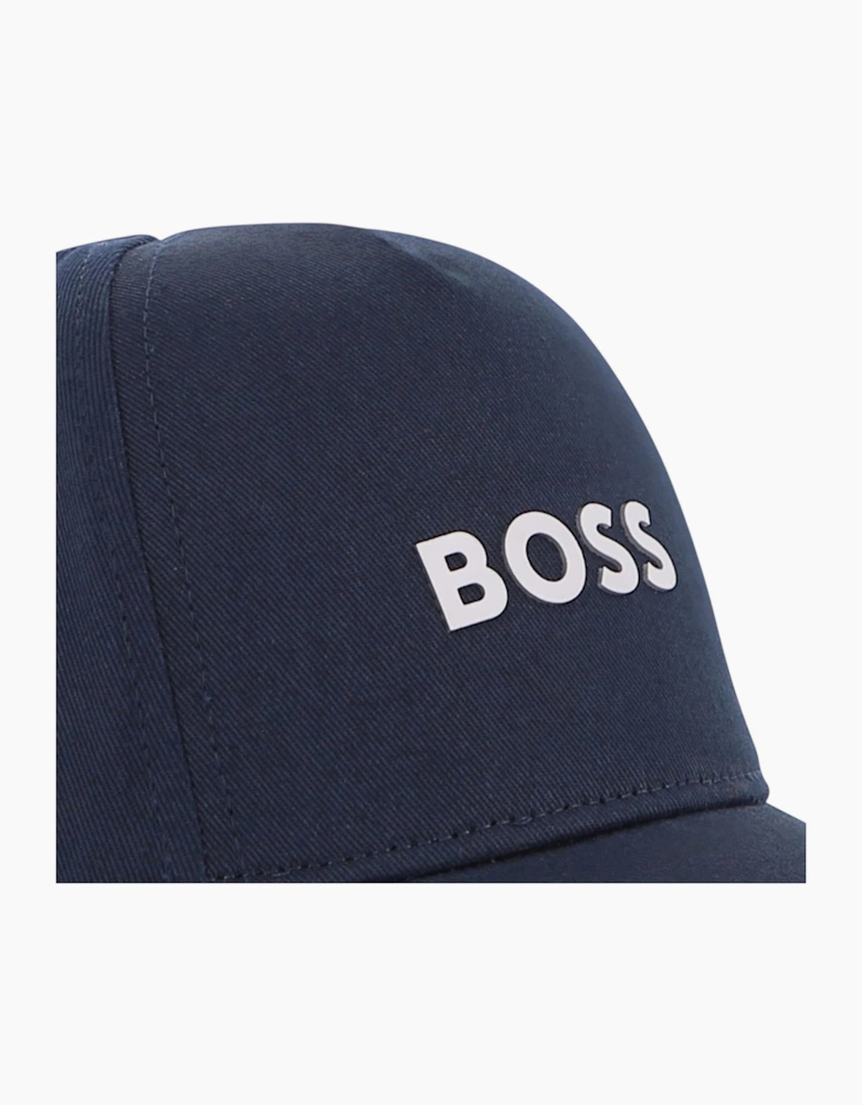 Boys Navy Green Logo Cap
