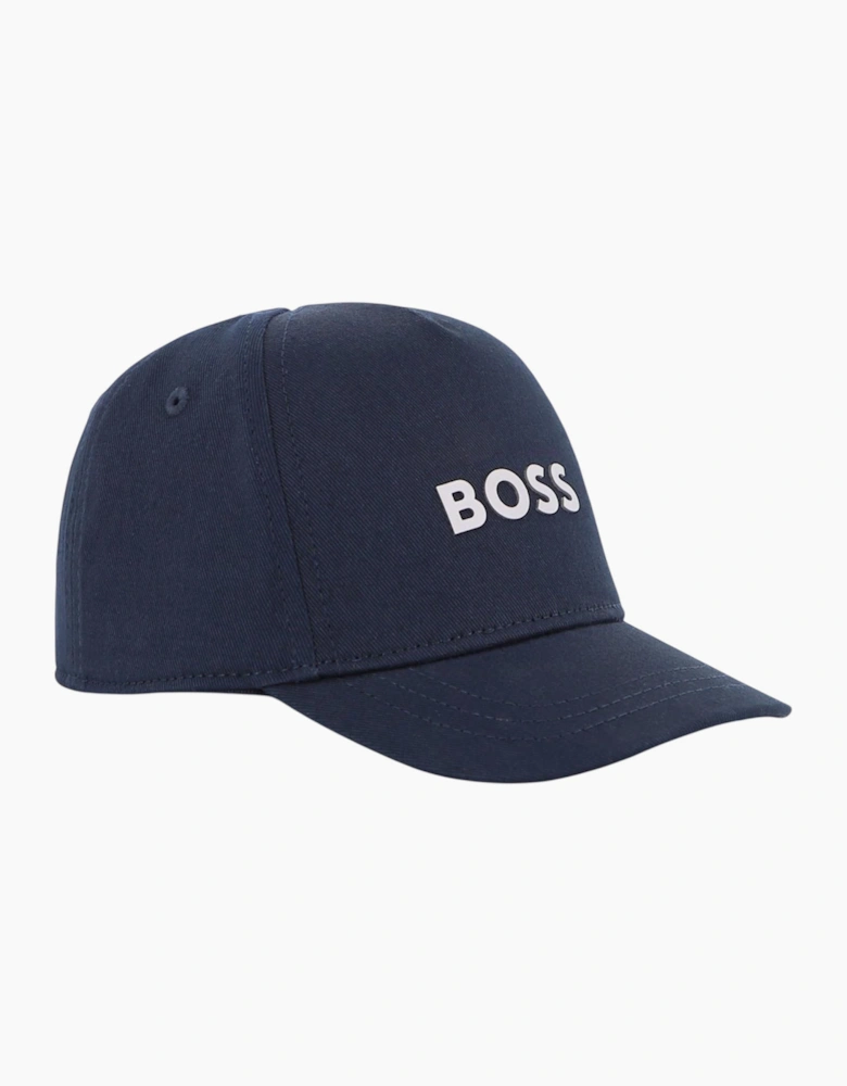 Boys Navy Green Logo Cap