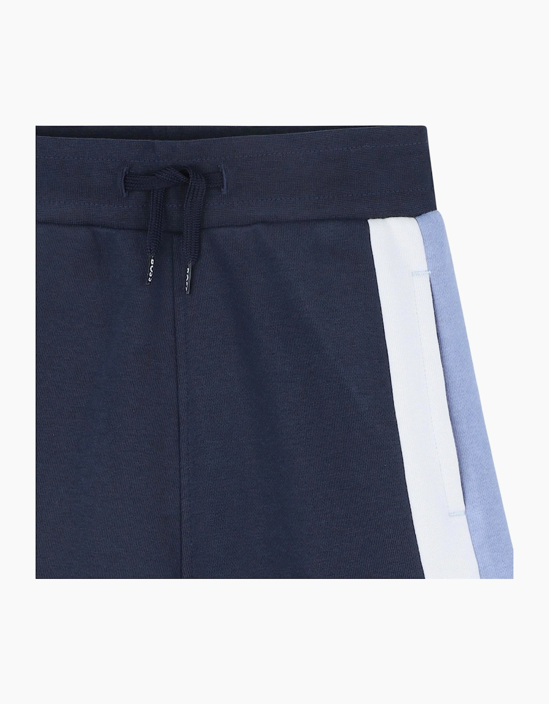 Boys Navy and Pale Blue Logo Jog Shorts