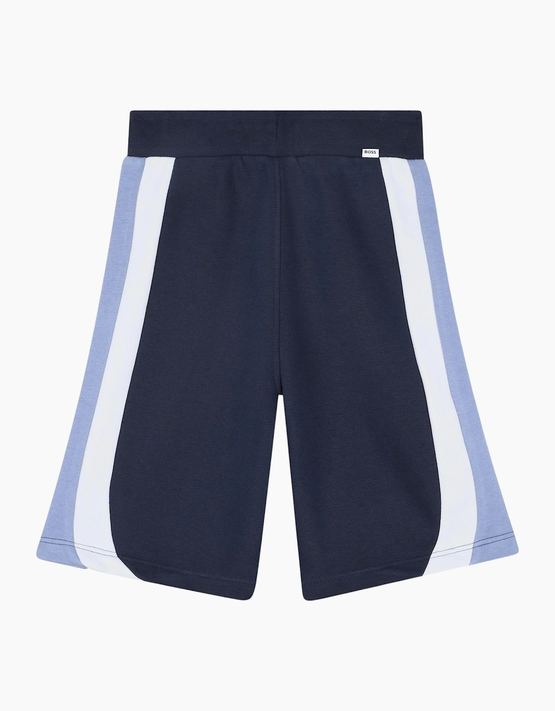 Boys Navy and Pale Blue Logo Jog Shorts