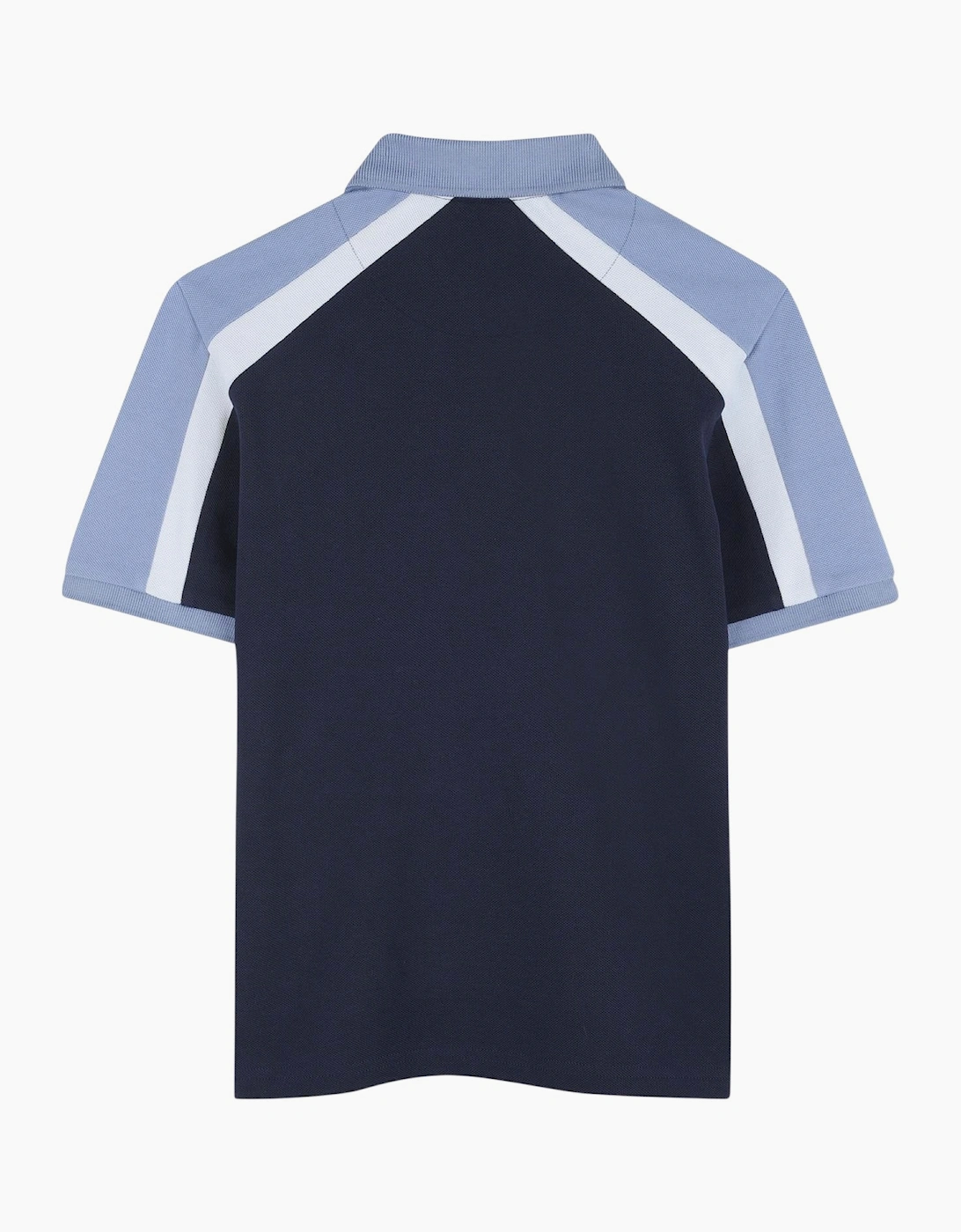 Boys Navy and Pale Blue Logo Polo Top