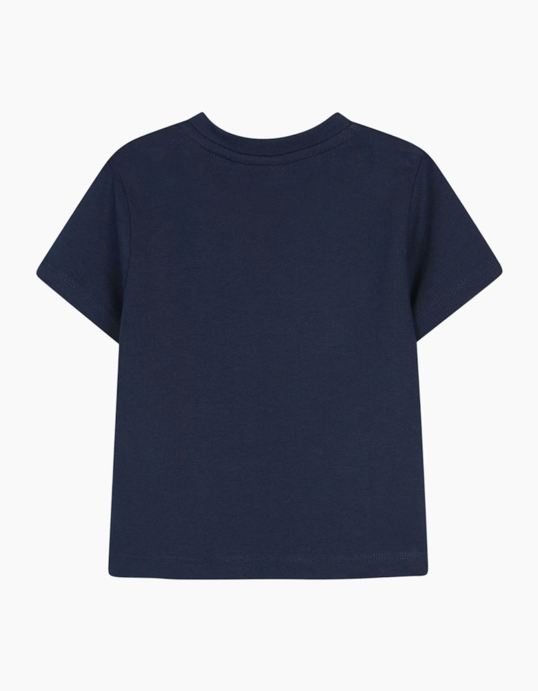 Boys Navy Blue Logo Top