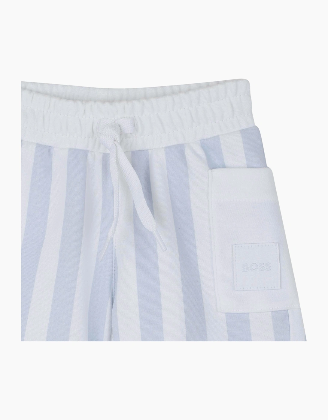 Boys Pale Blue and White Stripe Short Set