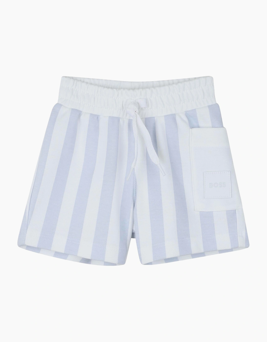 Boys Pale Blue and White Stripe Short Set