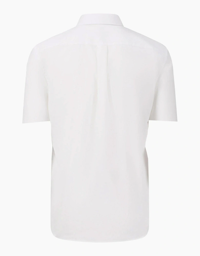 FYNCH-HATTON SHORT SLEEVED OXFORD SHIRT WHITE