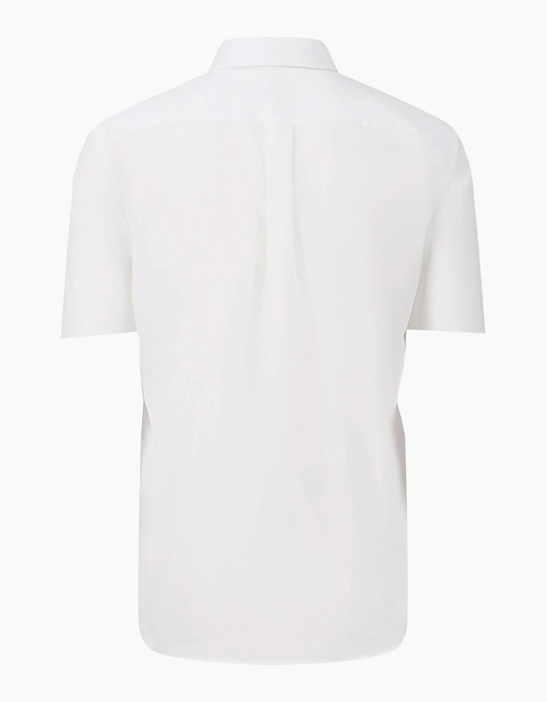 FYNCH-HATTON SHORT SLEEVED OXFORD SHIRT WHITE