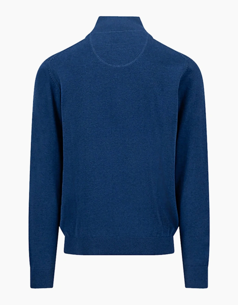 FYNCH-HATTON TROYER HALF ZIP KNITWEAR MIDNIGHT