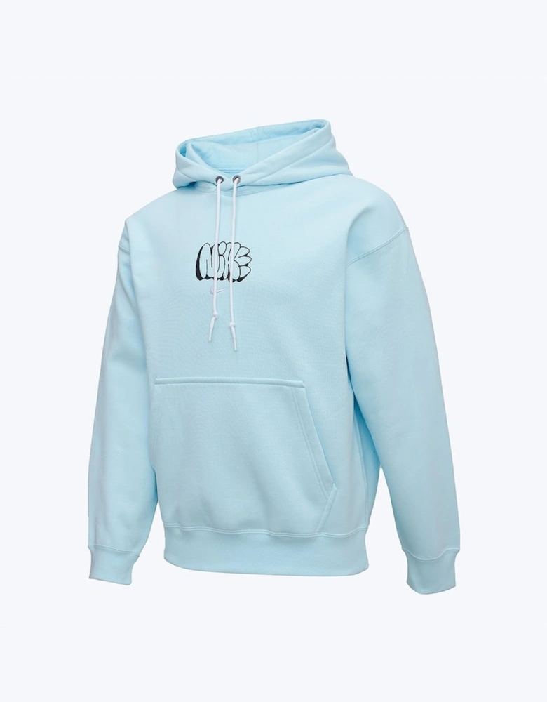 Solo Swoosh Graffiti Hoodie Blue