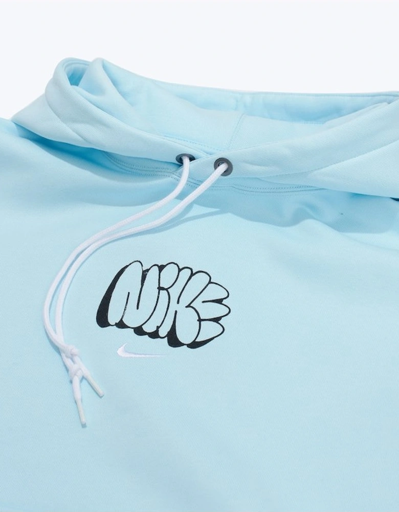 Solo Swoosh Graffiti Hoodie Blue