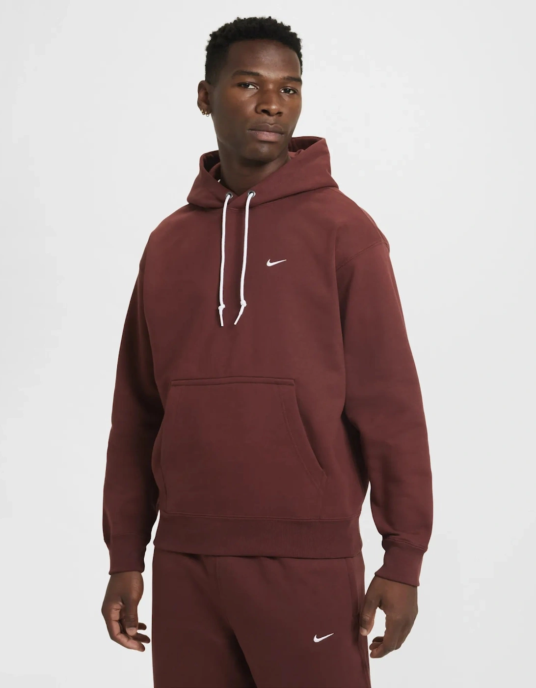 Solo Swoosh Fleece Hoodie Brown, 4 of 3