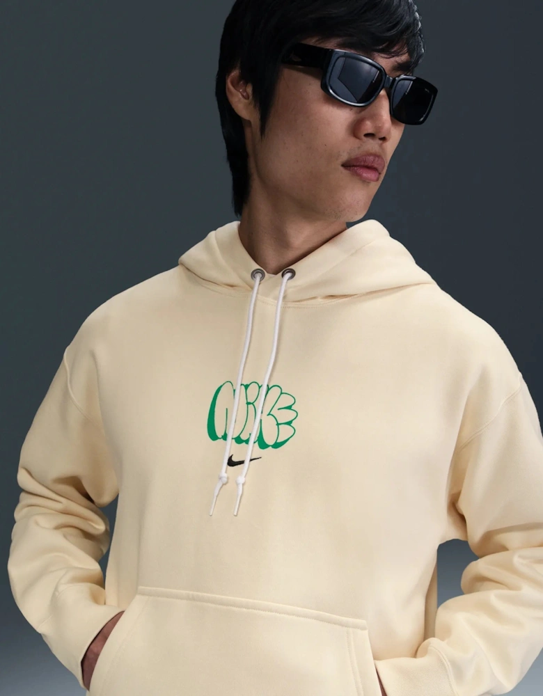 Solo Swoosh Graffiti Hoodie Beige