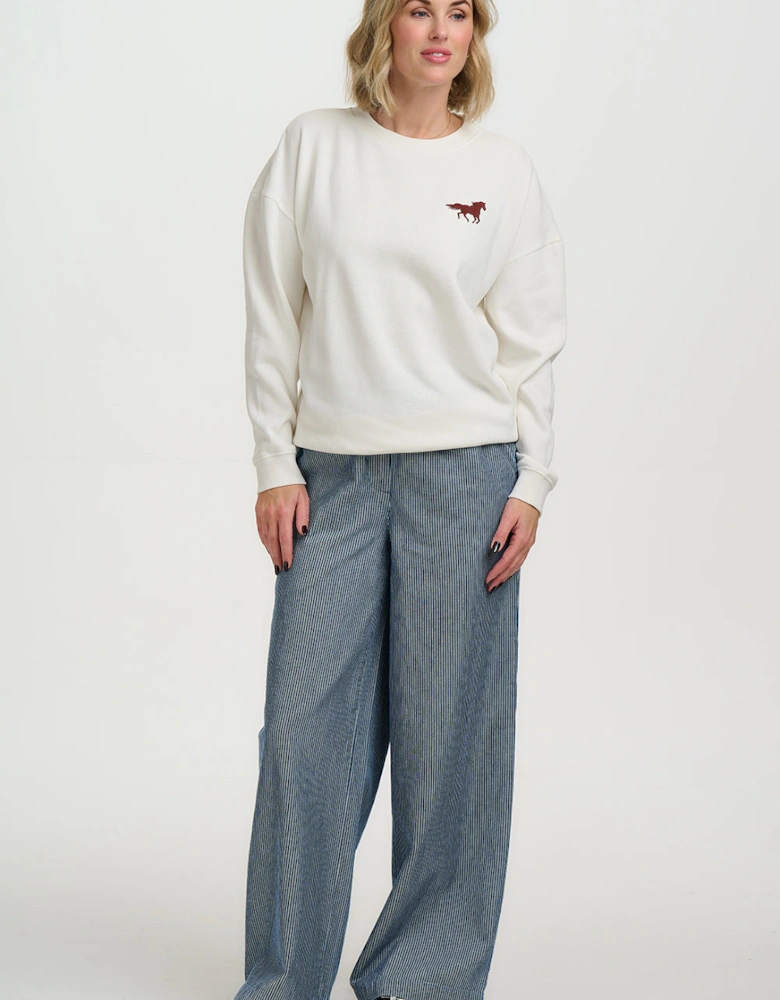Eadie relaxed sweatshirt - horse print
