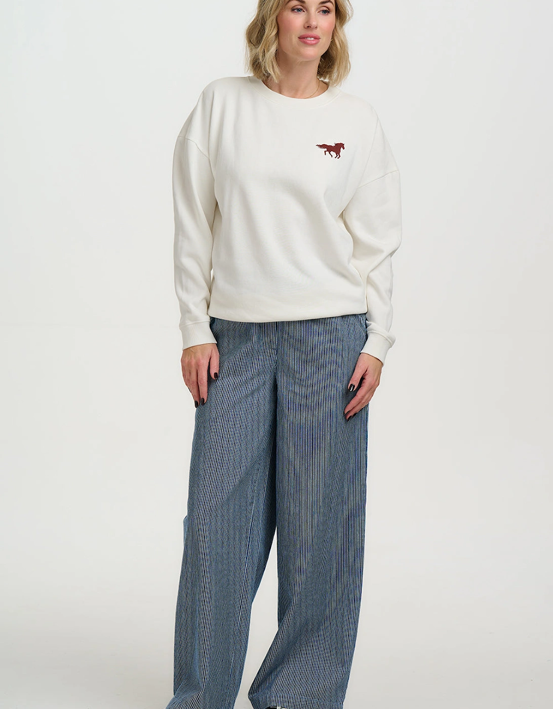 Eadie relaxed sweatshirt - horse print