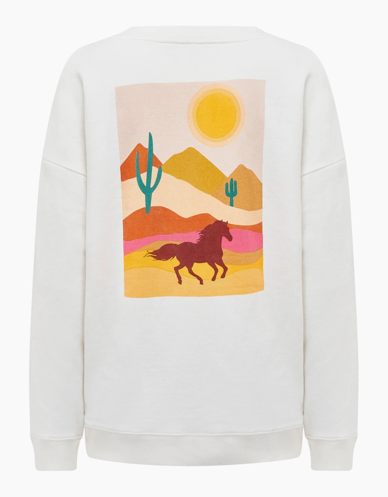 Eadie relaxed sweatshirt - horse print