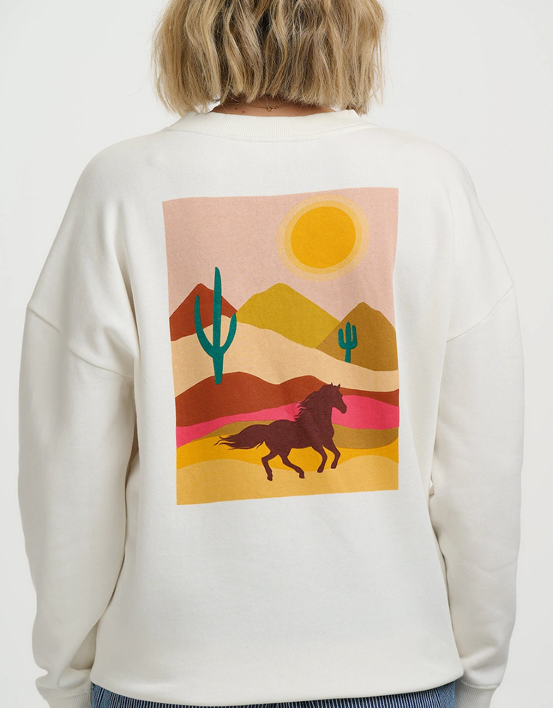 Eadie relaxed sweatshirt - horse print