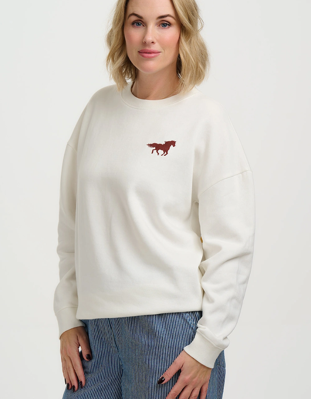 Eadie relaxed sweatshirt - horse print