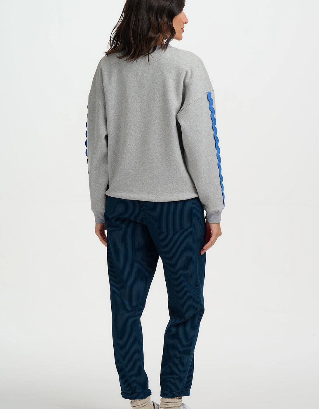 Eadie relaxed sweatshirt - grey marl lobster
