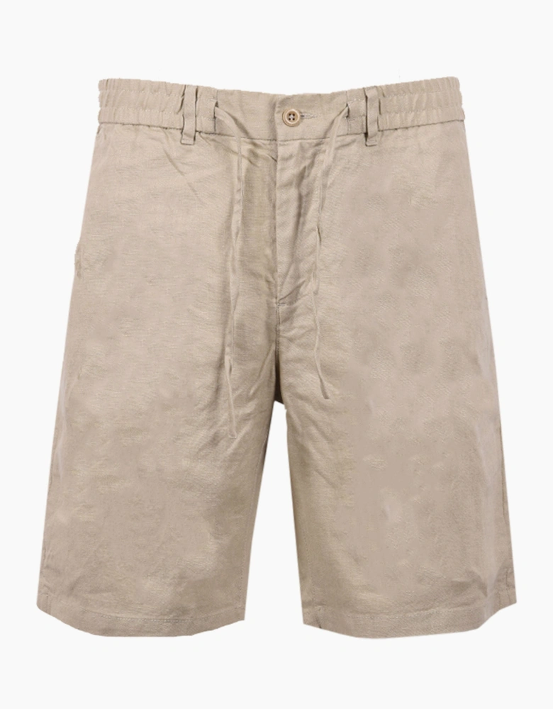 REG LINEN SHORTS OAT BEIGE
