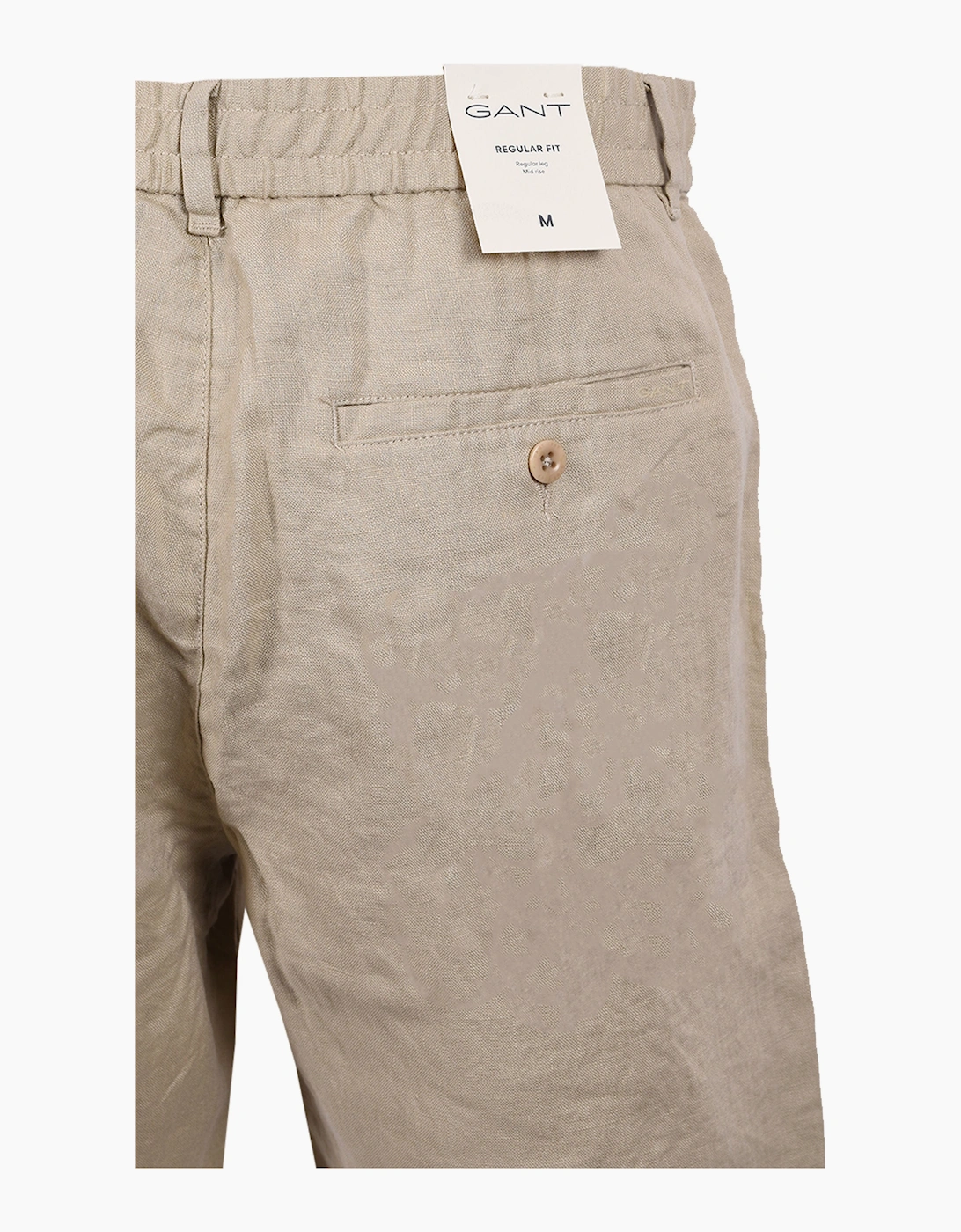 REG LINEN SHORTS OAT BEIGE