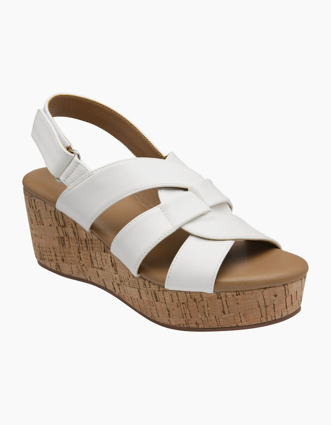 Lotus Women's White Thora Wedge Sandals - Size 3