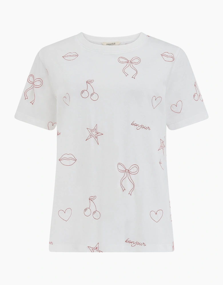 Maggie t shirt in chic embroidery