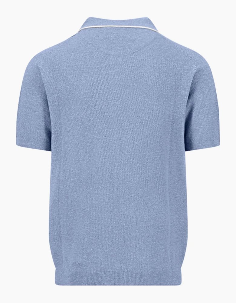 FYNCH-HATTON KNITTED POLO SHIRT NEW BREEZE