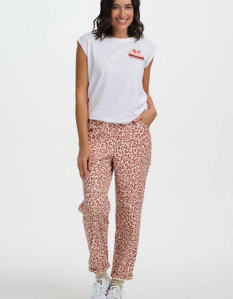 Rowan trousers - stone, classic leopard