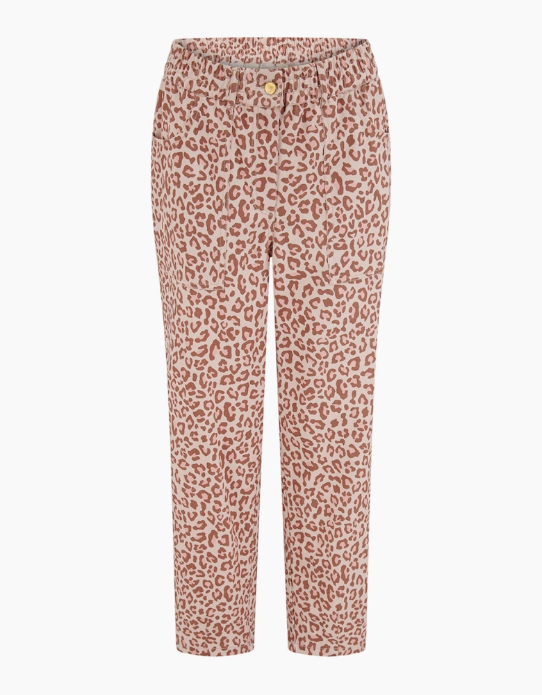 Rowan trousers - stone, classic leopard