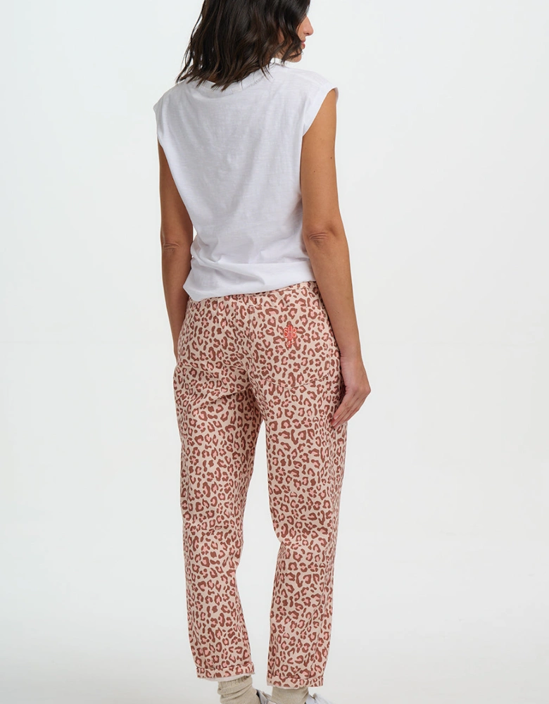 Rowan trousers - stone, classic leopard