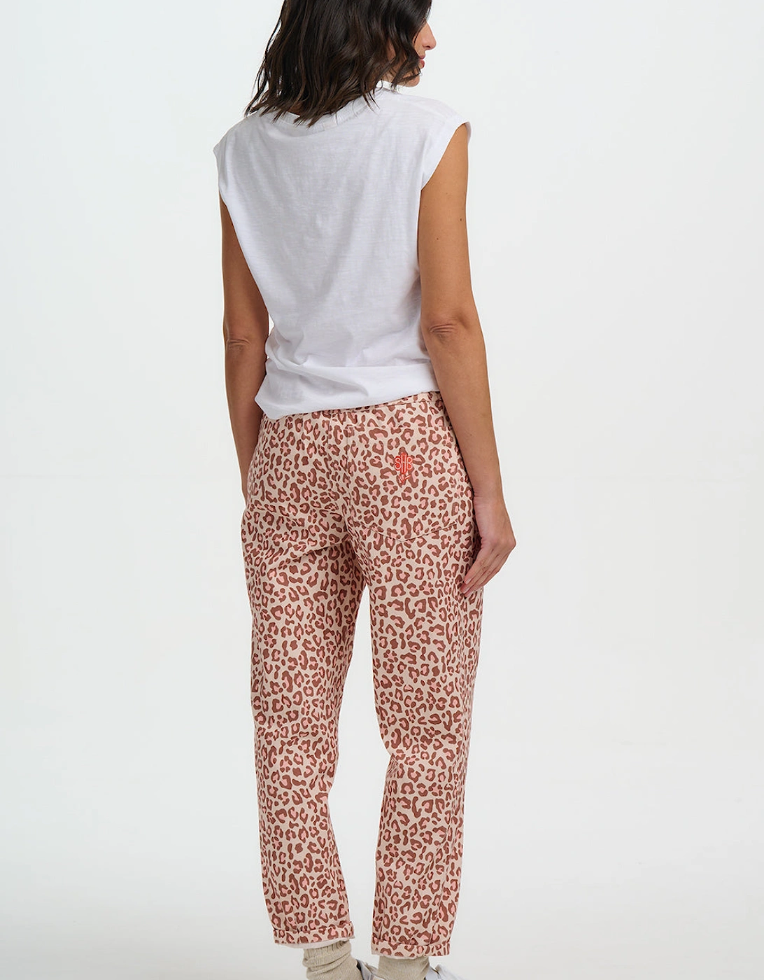 Rowan trousers - stone, classic leopard
