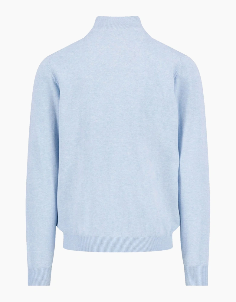 FYNCH-HATTON TROYER HALF ZIP KNITWEAR NEW BREEZE