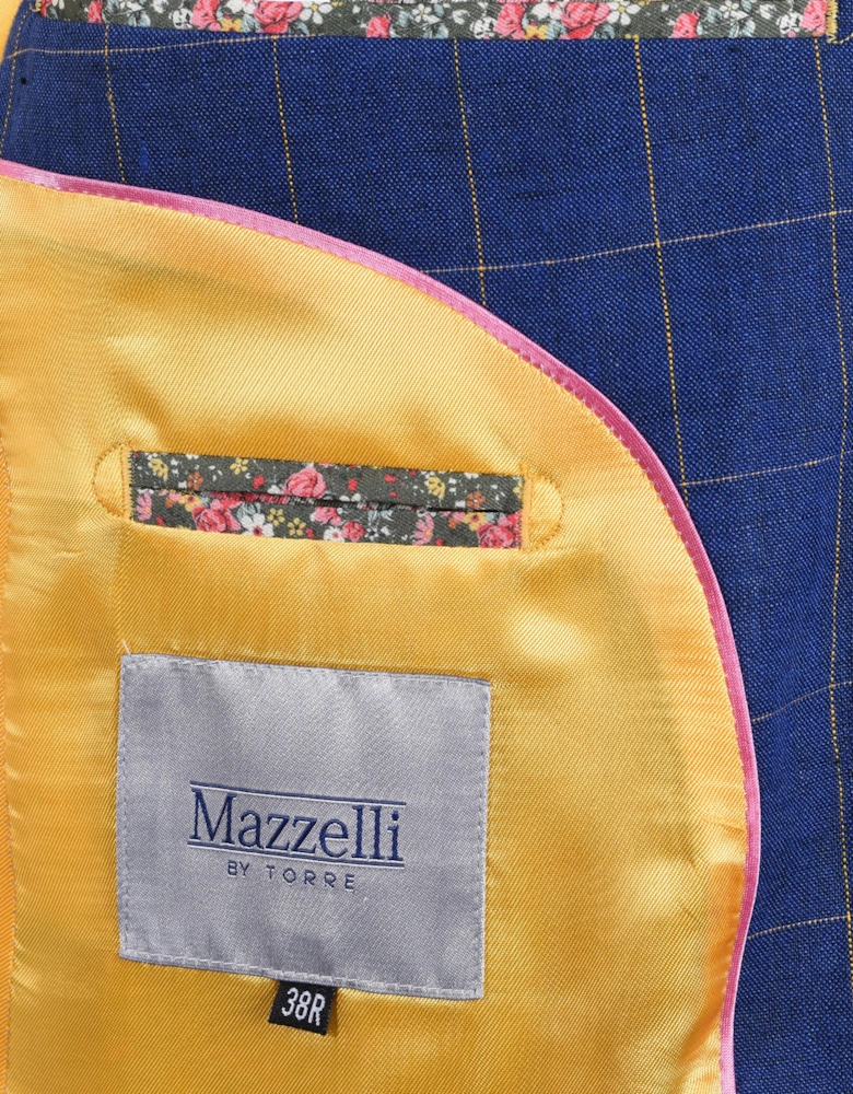 MAZELLI JACKET BLUE YELLOW CHECK