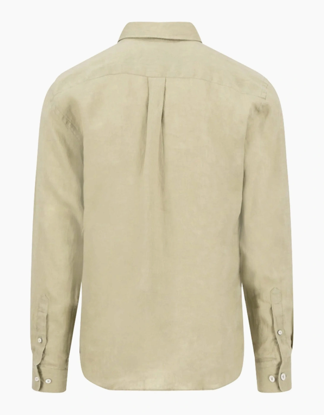 FYNCH-HATTON LONG SLEEVED LINEN SHIRT PISTACHIO