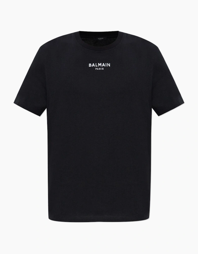 Paris Small Embroidered Logo T-Shirt in Black