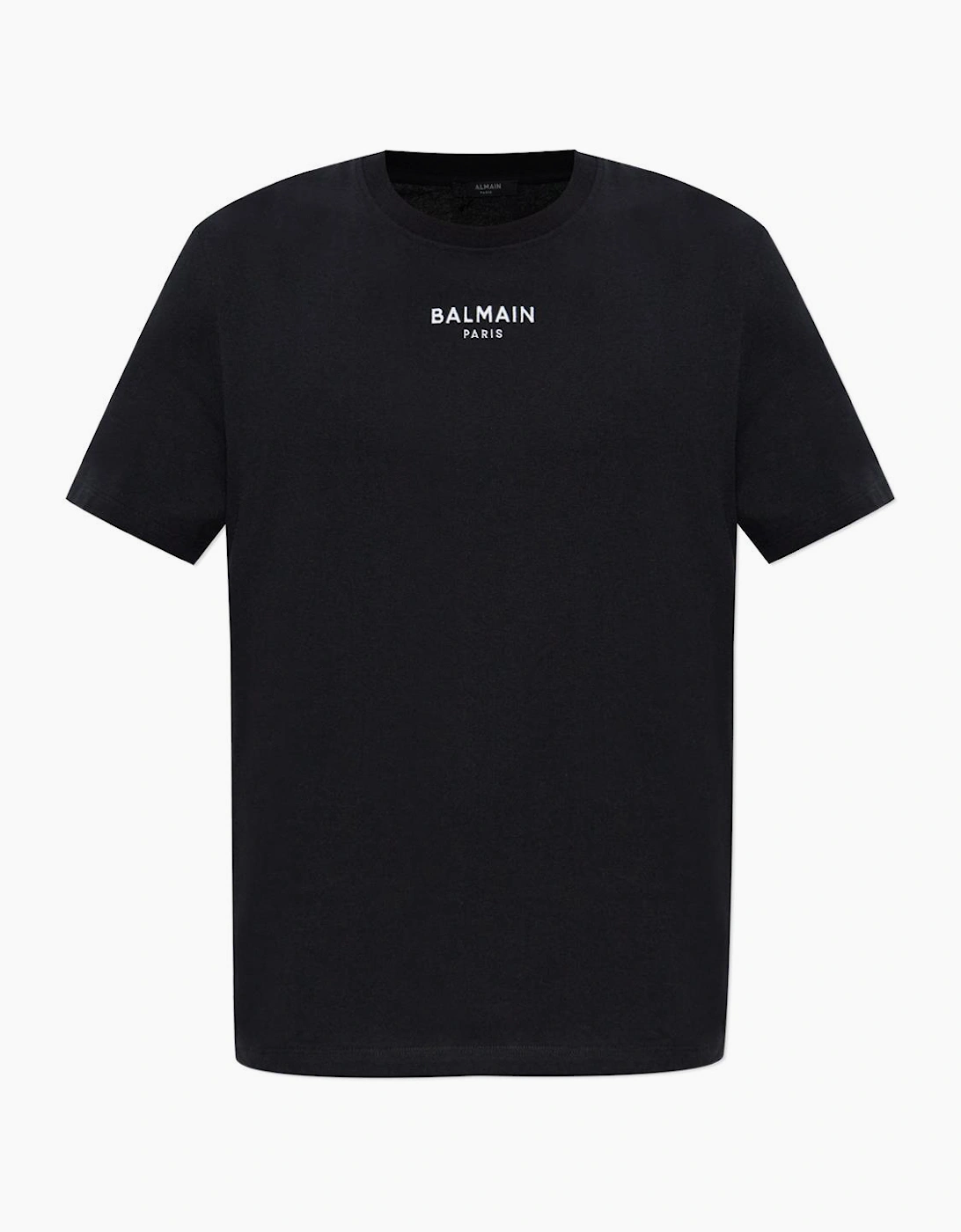 Paris Small Embroidered Logo T-Shirt in Black, 6 of 5