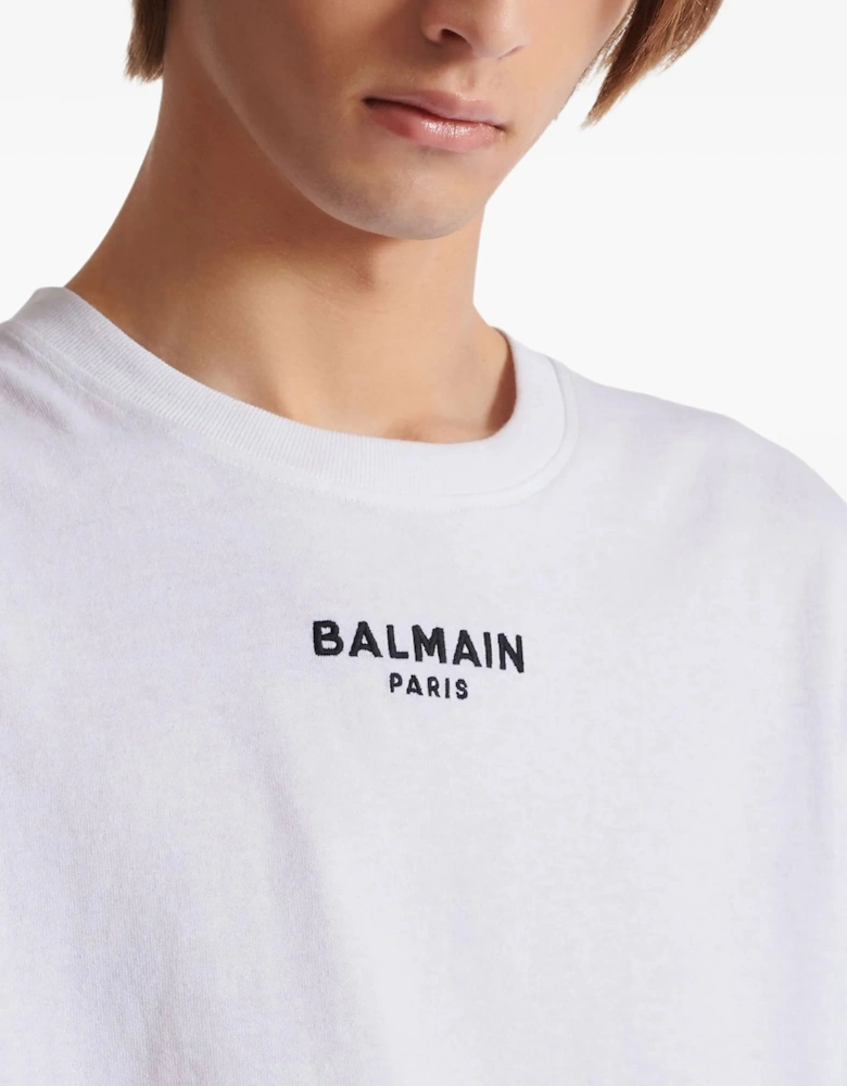 Paris Small Embroidered Logo T-Shirt in White