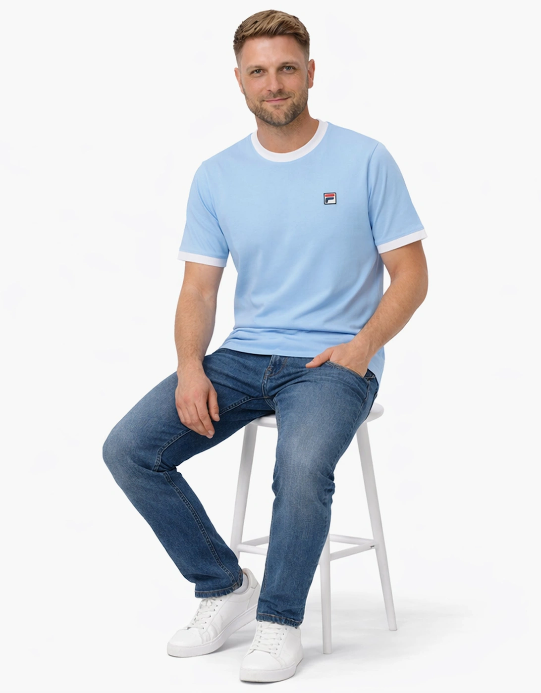 Marconi T-Shirt Frozen Fjord/White