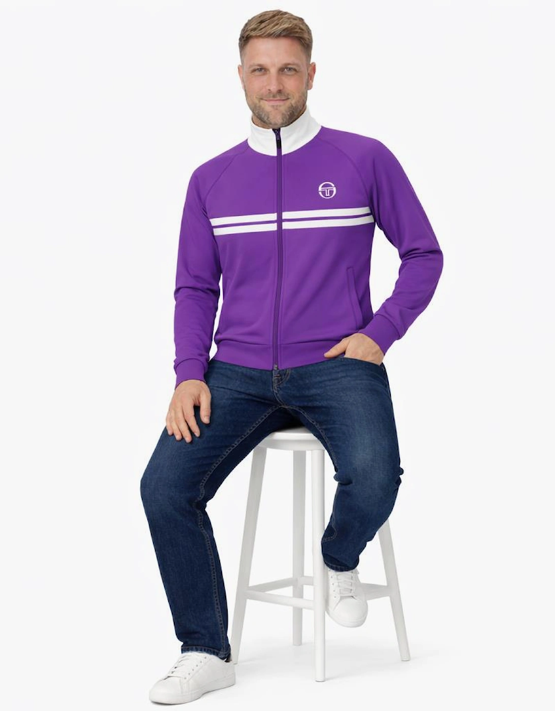 Dallas Track Top Jacket Pansy/Gardenia