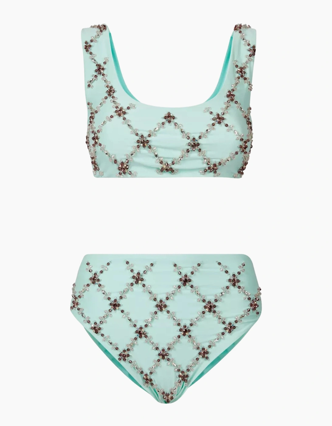 Mary Francis Bikini Top in Sustainable Lycra & Swarovski Crystals